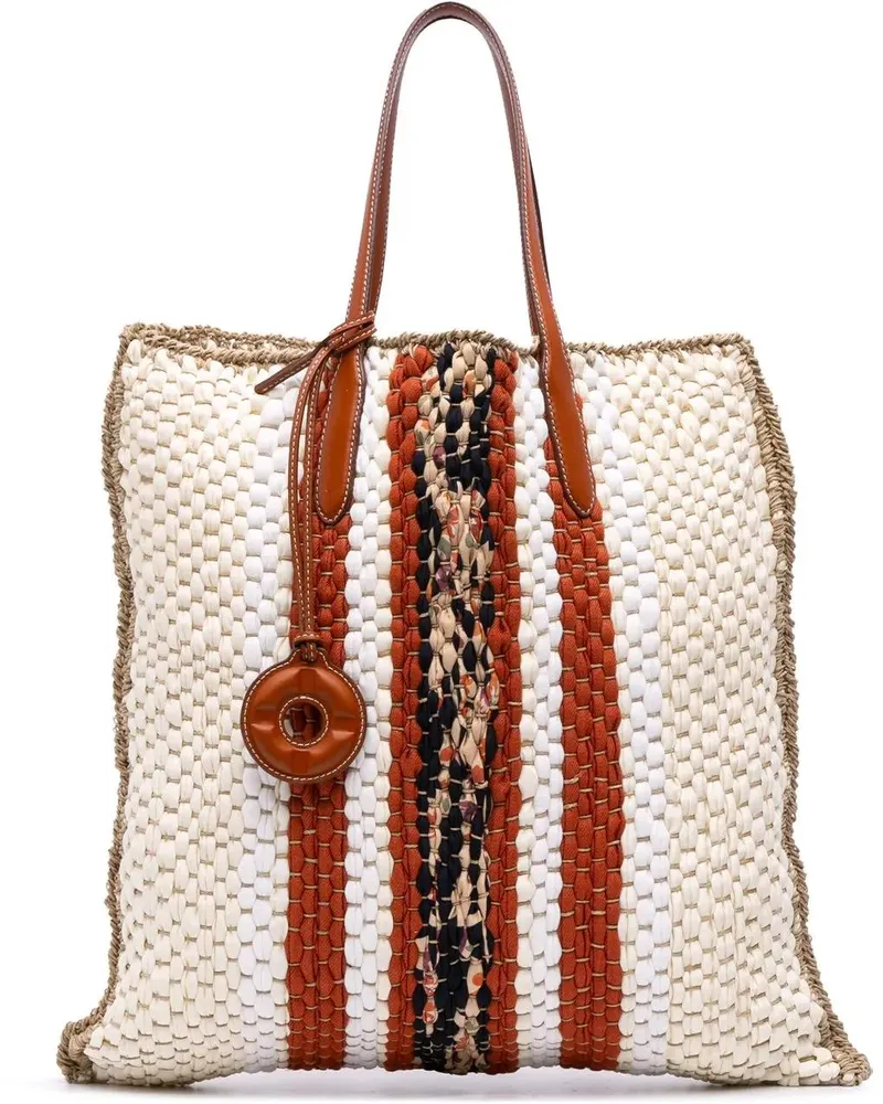 Loro Piana Shopper Crochet Wool and Silk Blossom Tote braun Braun