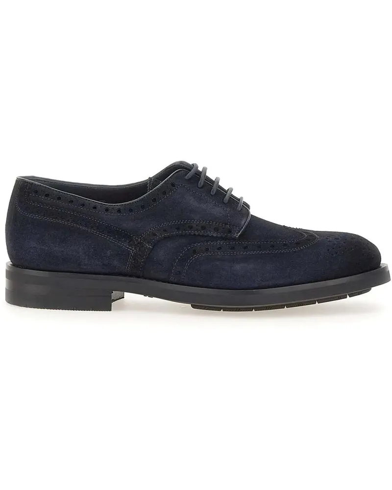 Santoni Loafer Flat Shoes Blue blau Blau