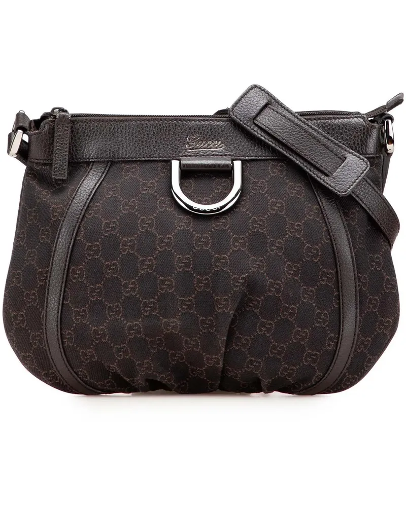 Gucci Hobo Bags GG Canvas Abbey D Ring Crossbody braun Braun