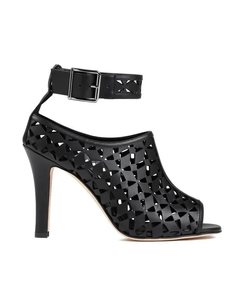 Manolo Blahnik Sandalen Tingah 105 Yoth Calf Leather Sandals schwarz Schwarz