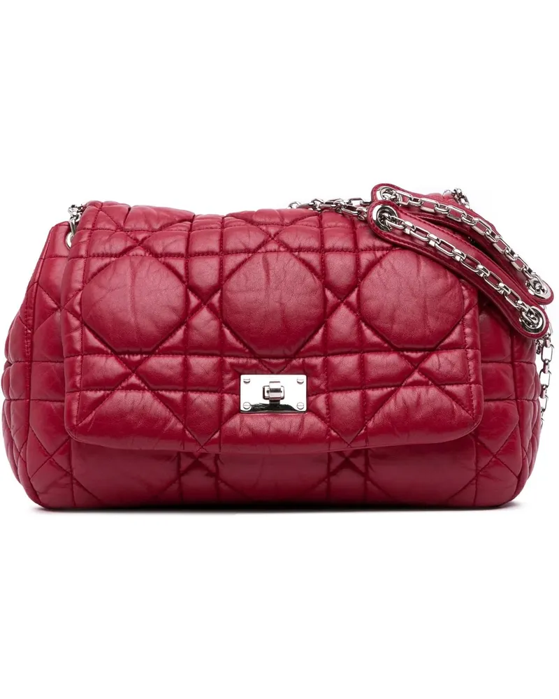 Dior Hobo Bags Lambskin Cannage Milly La Foret Bag rot Rot