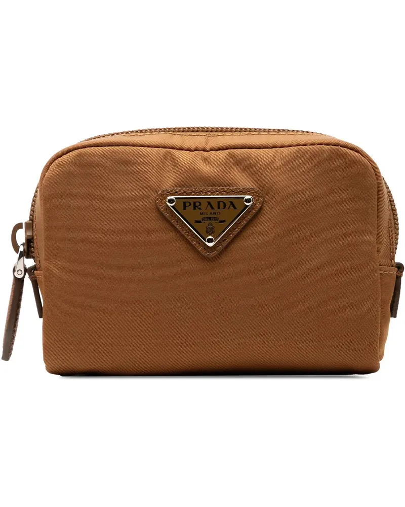 Prada Kosmetiktaschen Micro Re-Nylon Pouch braun Braun