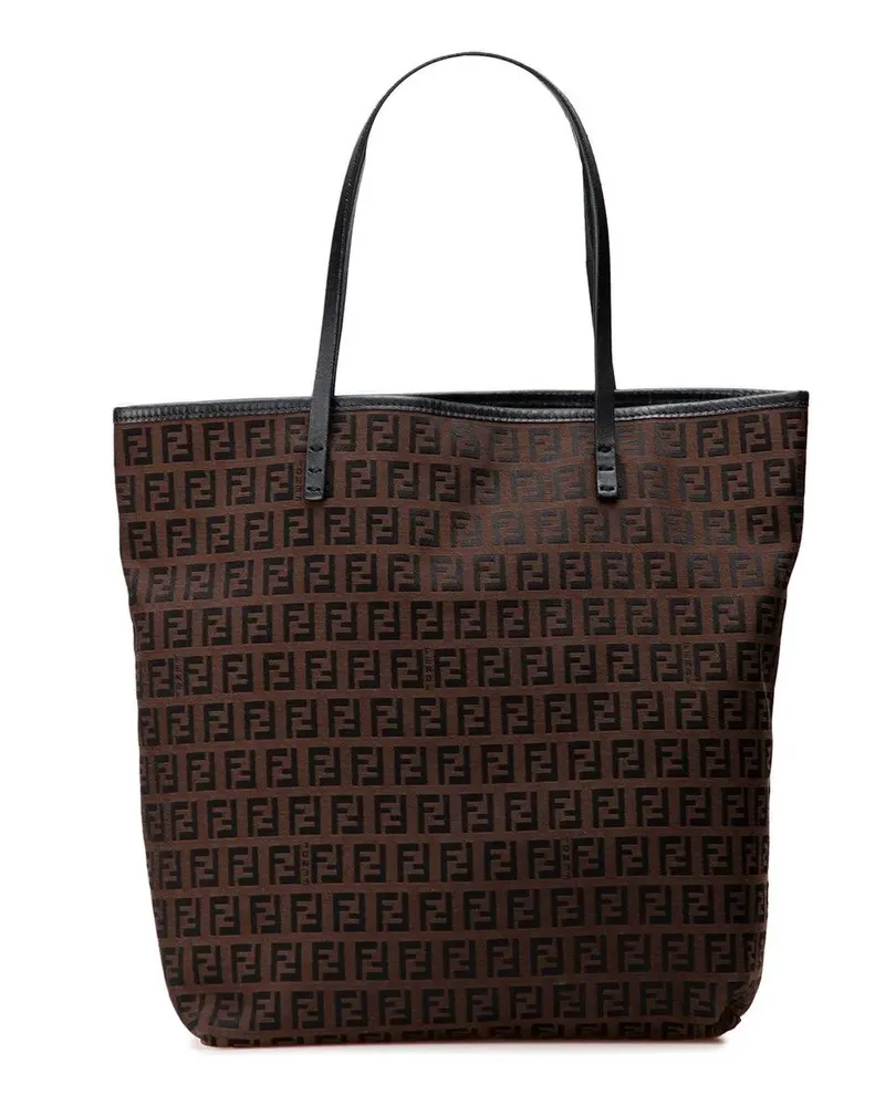 Fendi Shopper Zucchino Canvas Tote braun Braun