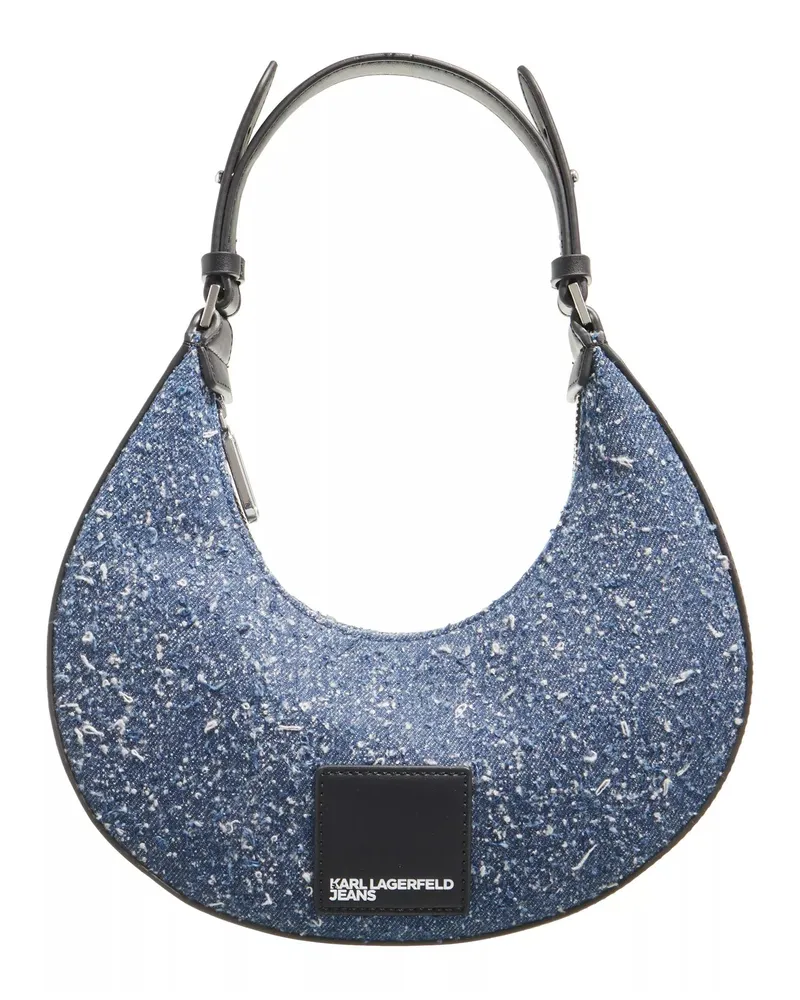 Karl Lagerfeld Hobo Bags Tech Leather Small Half Moon blau Blau