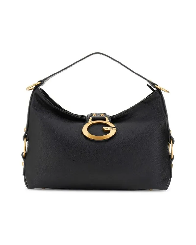 Guess Hobo Bags Women's Black Leather Bag schwarz Schwarz