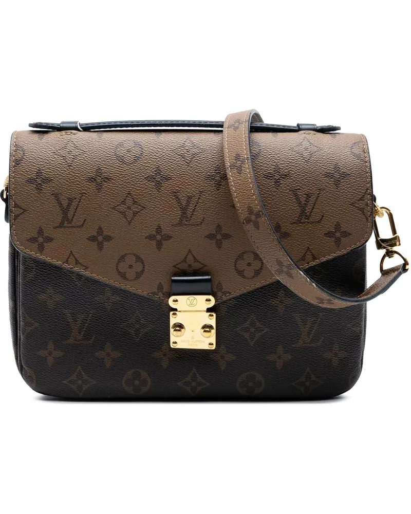 Louis Vuitton Hobo Bags Monogram Reverse Pochette Metis braun Braun