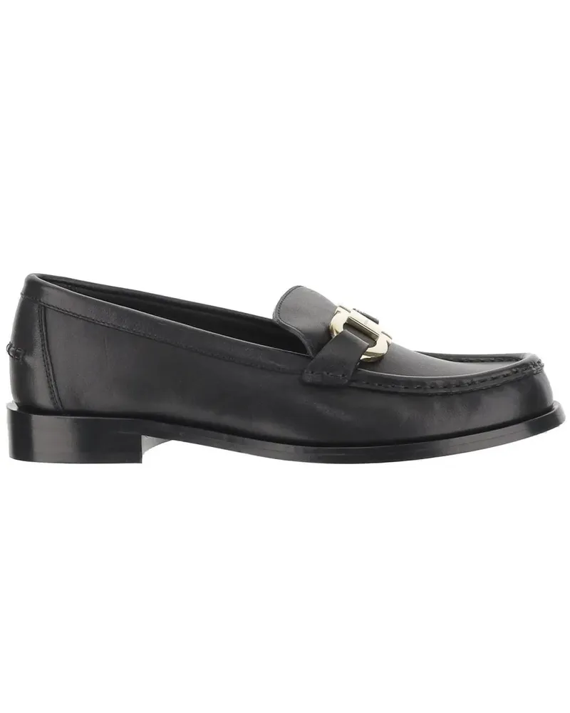 Ferragamo Moccasins Ornament Hooks schwarz Schwarz