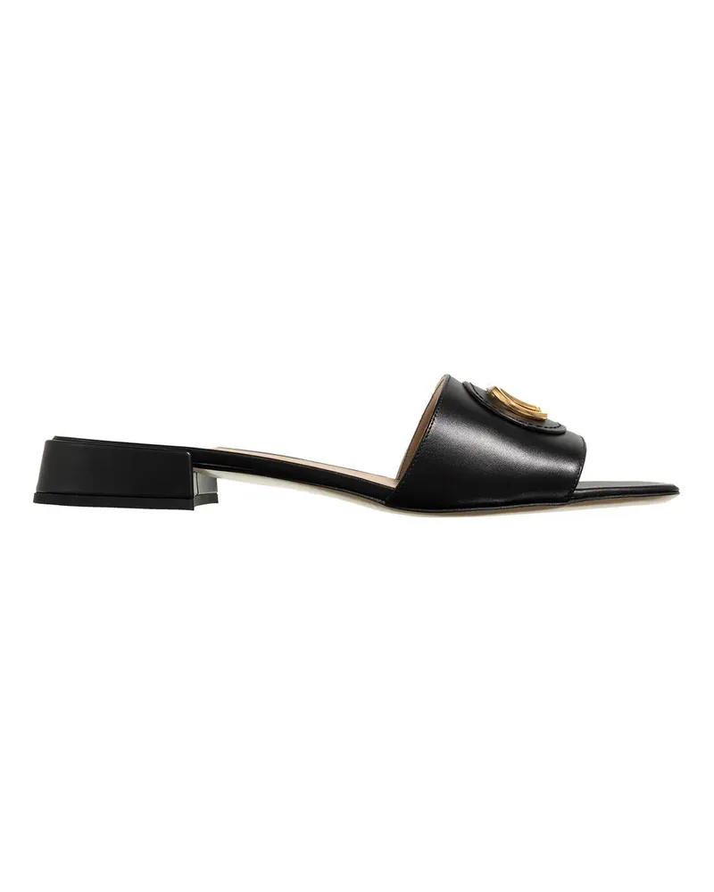 Valentino Garavani Sandalen Slide Antique Brass schwarz Schwarz