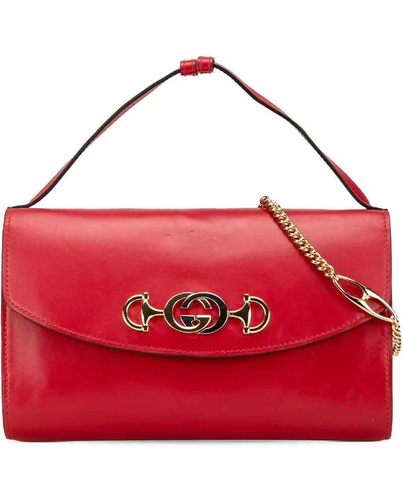 Gucci Hobo Bags 2000-2015 Small Leather Zumi Satchel rot Rot