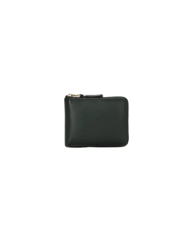 Comme des Garçons Portemonnaies Dark Green Cowhide Wallet grau Grau