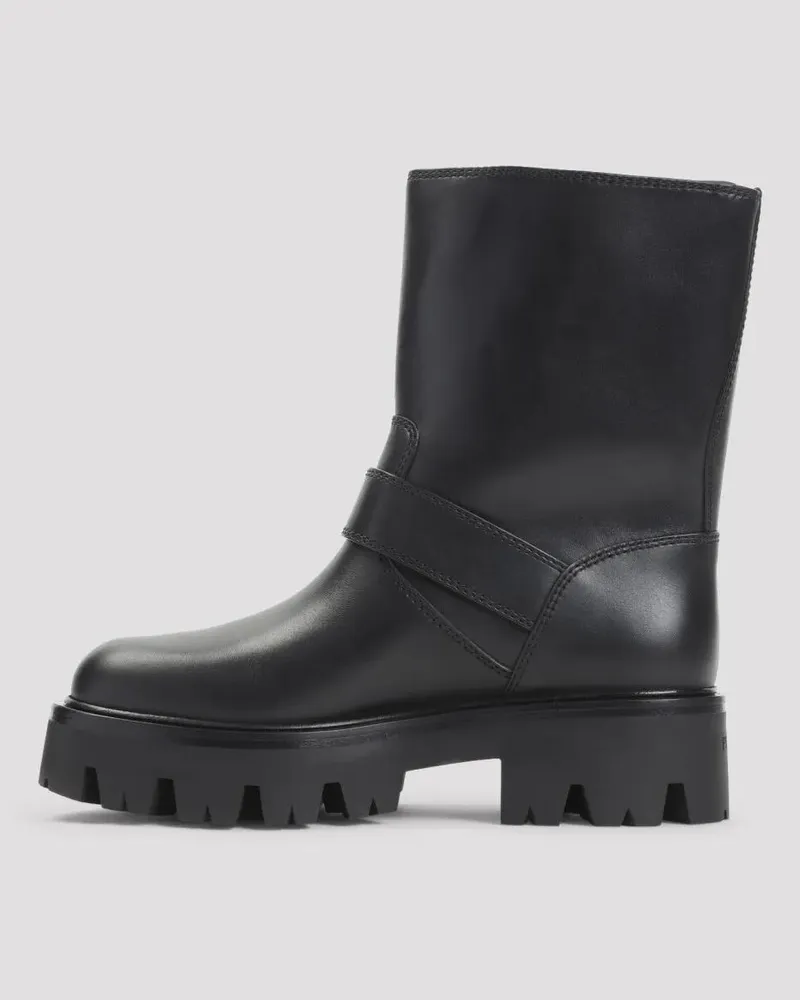Prada Stiefel Leather Ankle Boots schwarz Schwarz