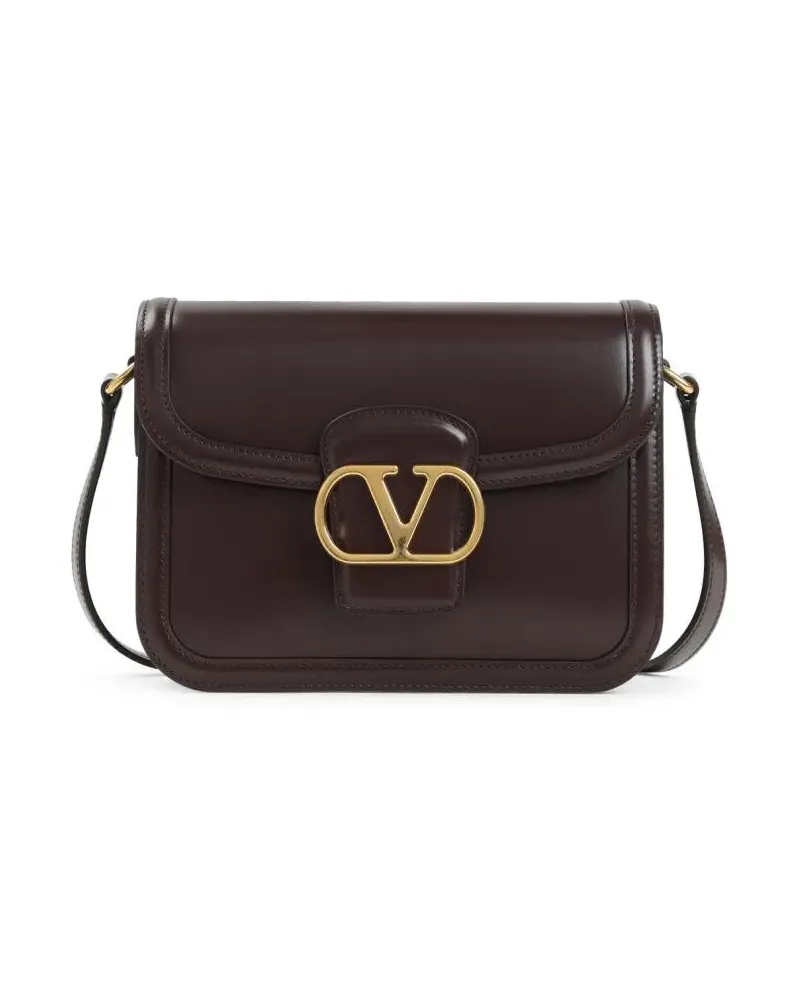 Valentino Garavani Hobo Bags Structured Brown Calf Leather Shoulder Bag braun Braun