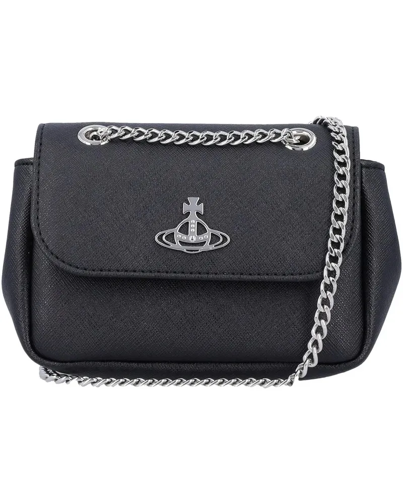 Vivienne Westwood Crossbody Bags Small Purse Chain Nero schwarz Schwarz