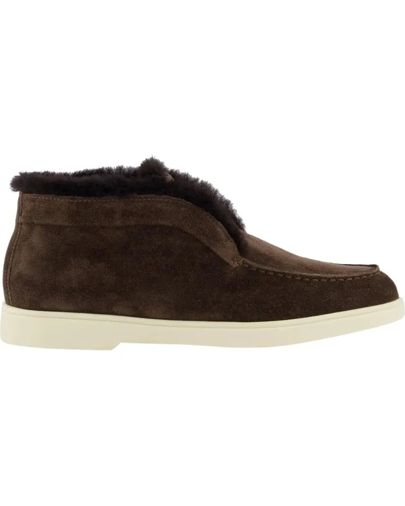 Santoni Stiefel Dames Fortune Donna Fur braun Braun