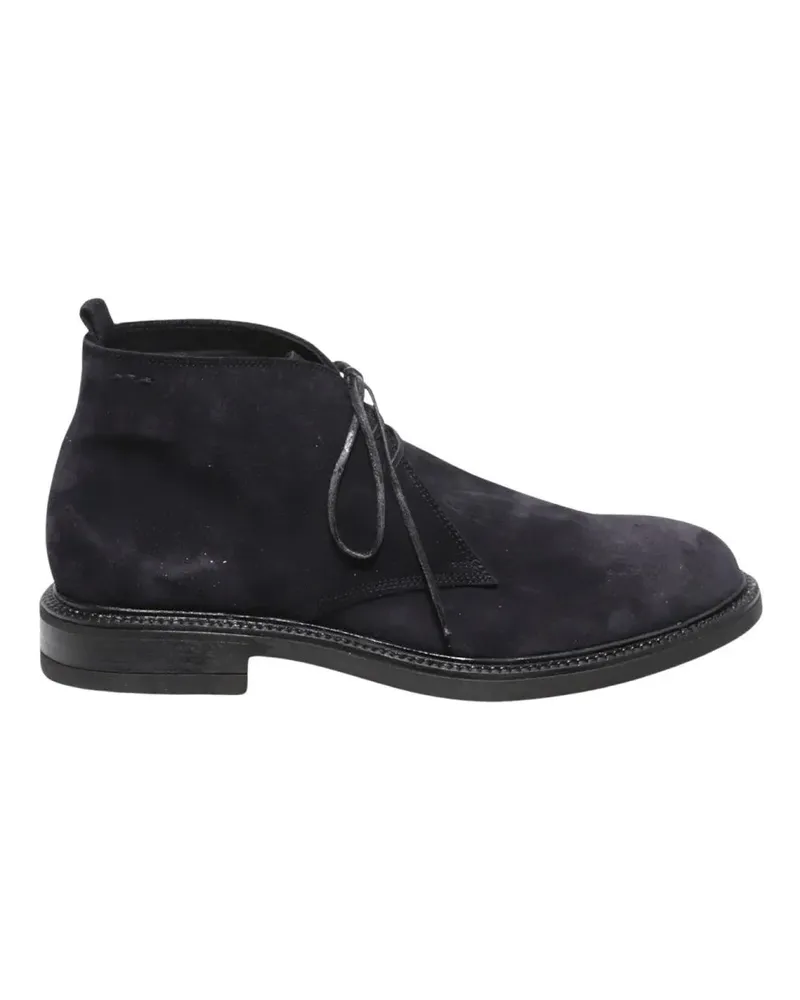 Alexander Hotto Stiefel Deep Blue Suede Ankle Boot blau Blau