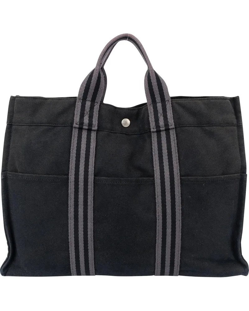Hermès Crossbody Bags Hermes Classic Cotton Fourre Handbag schwarz Schwarz
