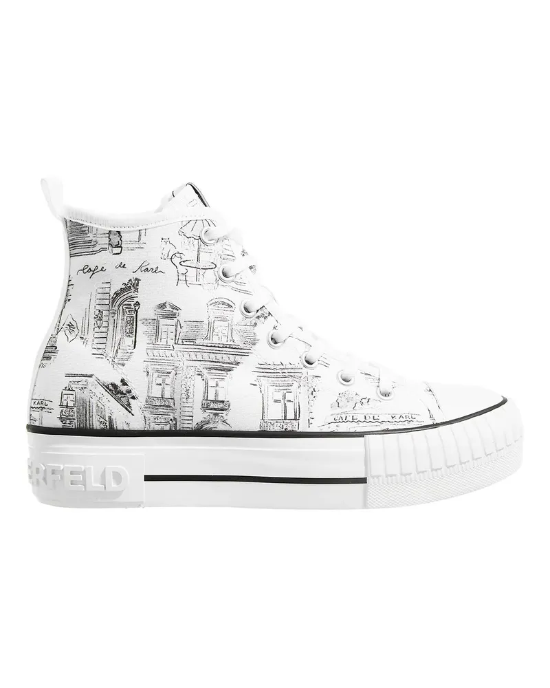 Karl Lagerfeld Low-Top Sneaker Kampus Max  Jorge Parra Print Hi weiß Weiß