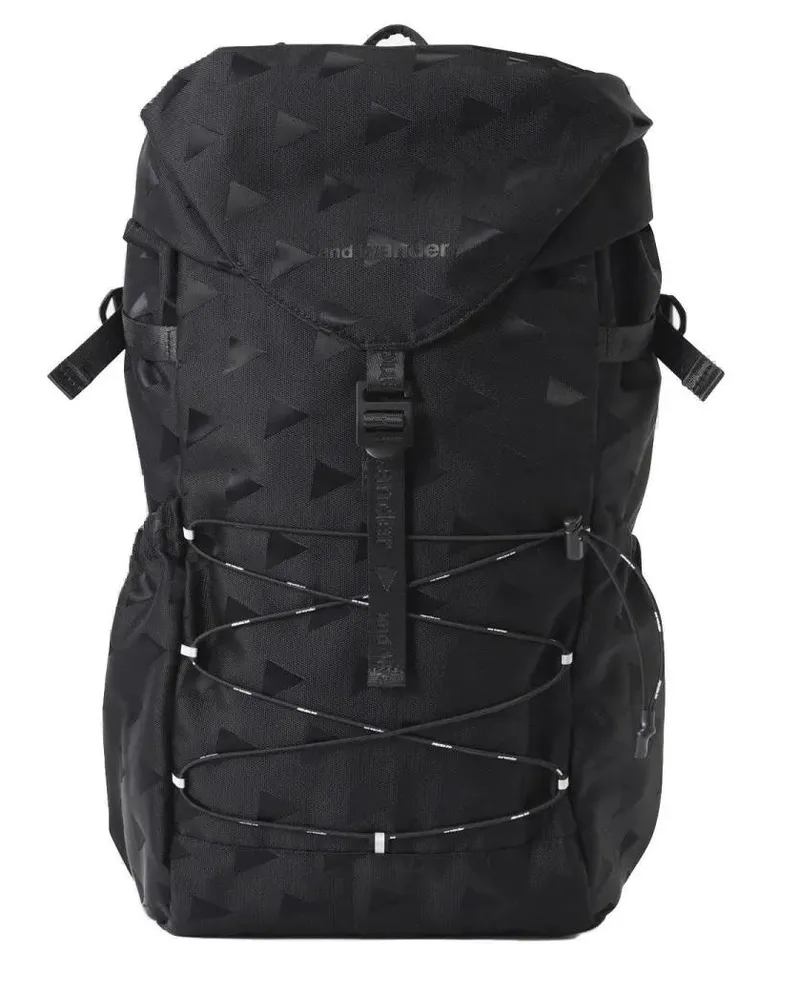 and wander Rucksäcke Geometric Pattern Nylon Backpack schwarz Schwarz