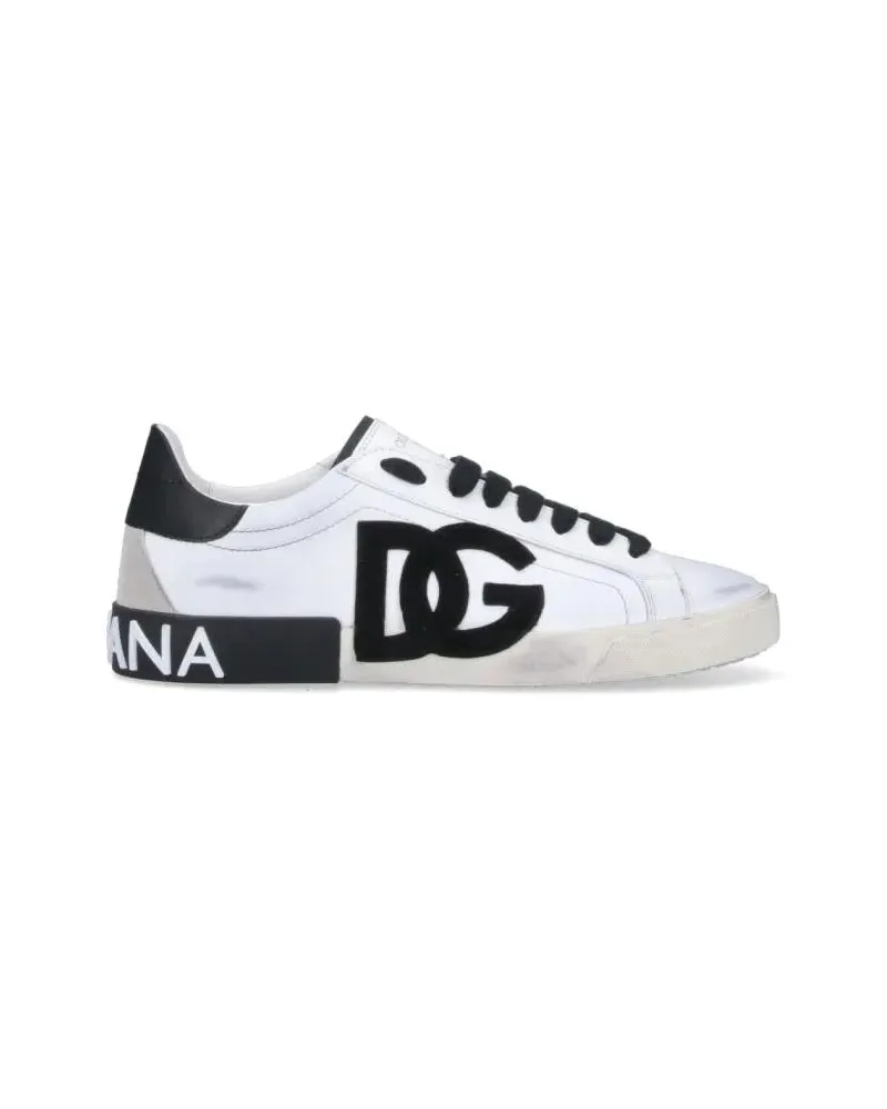 Dolce & Gabbana Low-Top Sneaker Portofino Vintage' Sneakers – White weiß Weiß