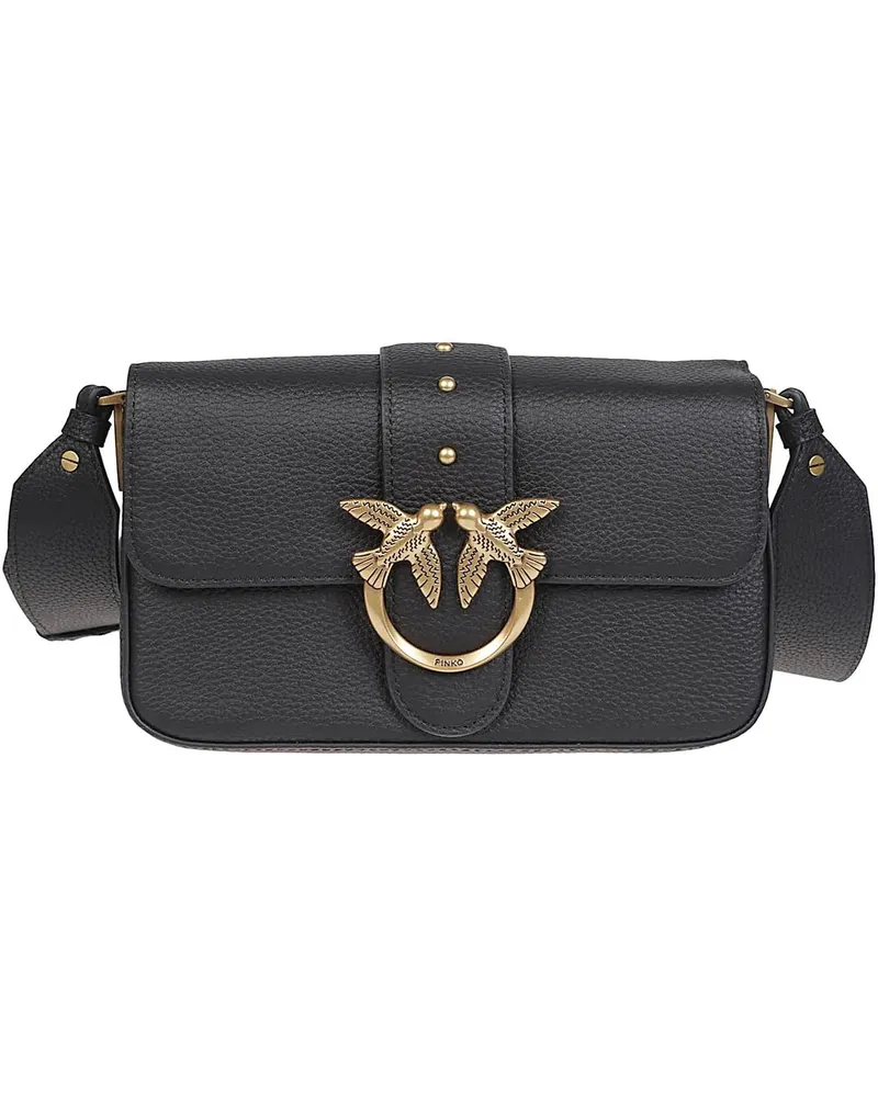 Pinko Crossbody Bags Love One Slouchy Mini Bag Black schwarz Schwarz