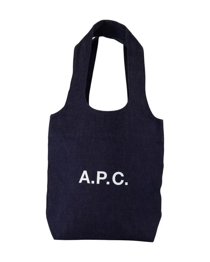 A.P.C. Shopper & Totes Ninon Small Shopper Bag - Cotton - Blue blau Blau