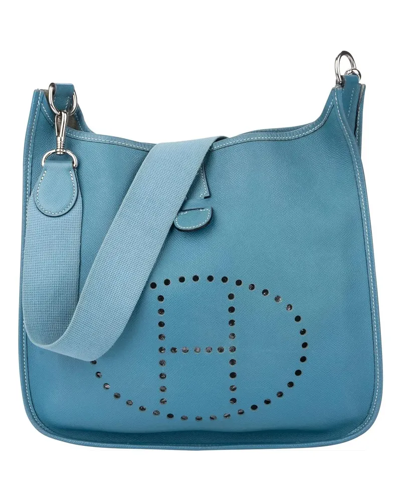Hermès Crossbody Bags Hermes Bleu Atoll Courchevel Evelyne GM Crossbody bunt Bunt