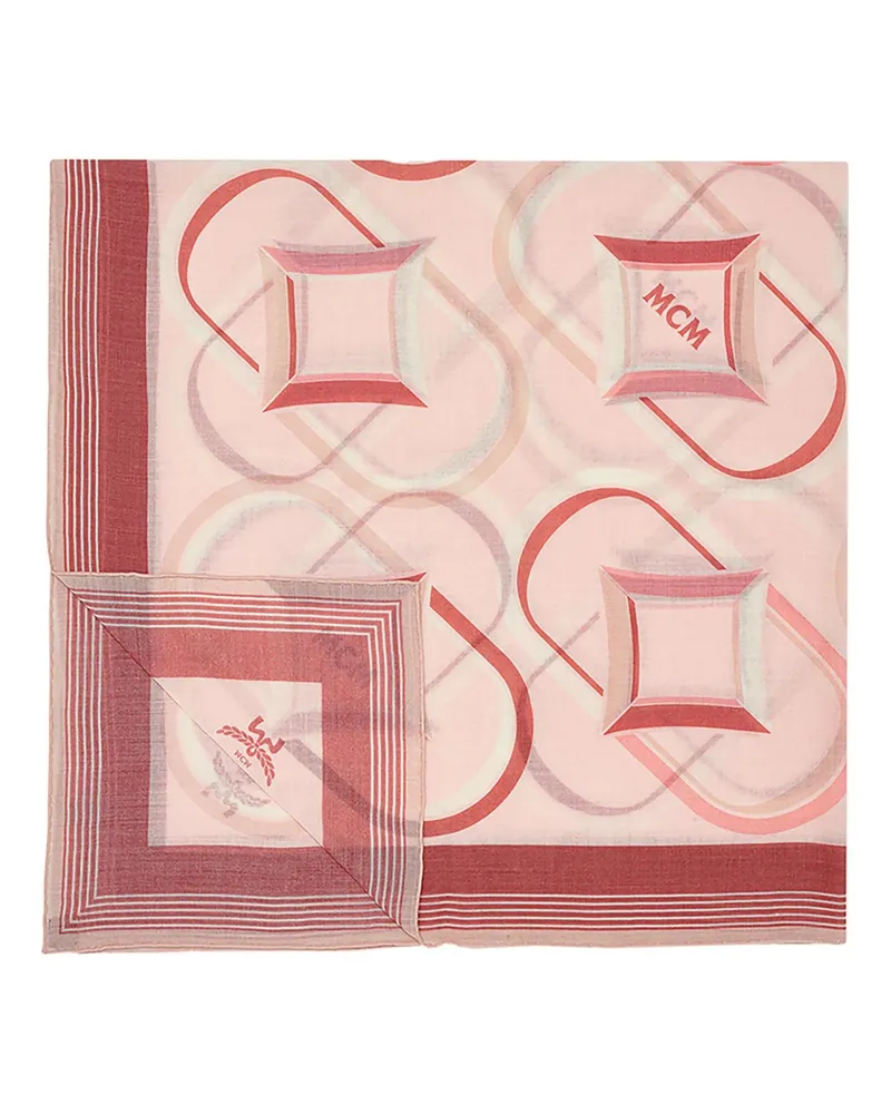 MCM Tücher & Schals Scarves Wollschal mit Rautenmonogramm rosa Gold