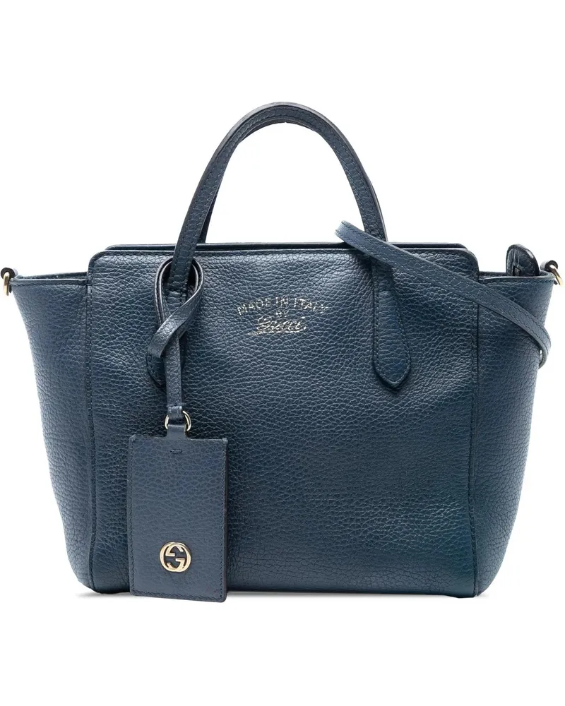 Gucci Hobo Bags Mini Leather Swing Satchel blau Blau