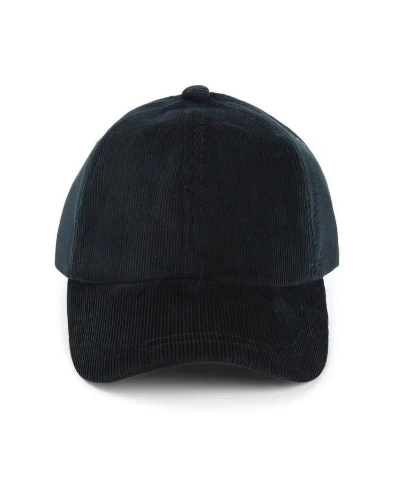 Paul Smith Caps & Mützen Soft Cotton Blend Cap With Textured Corduroy Finis blau Blau