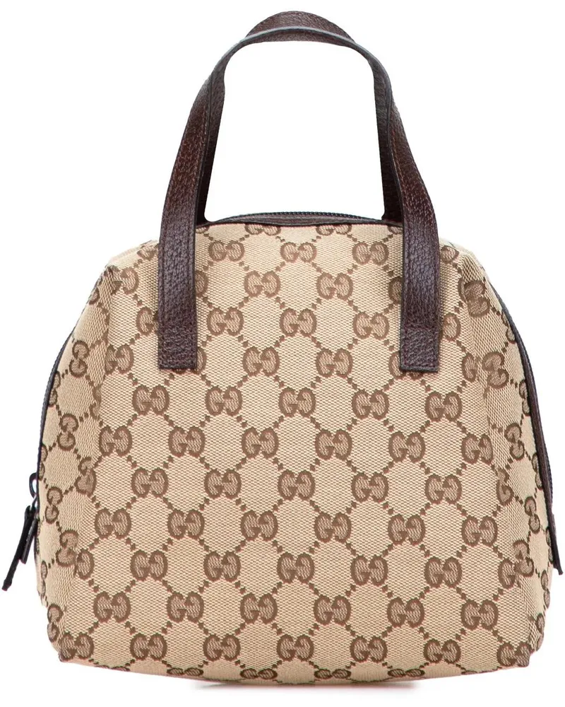 Gucci Crossbody Bags Mini GG Canvas Balthus Tofu Bag braun Braun