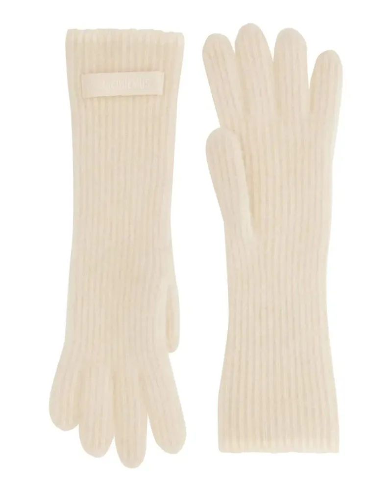 Jacquemus Handschuhe Grosgrain Logo Gloves beige Beige