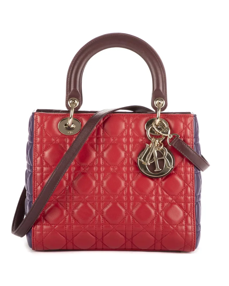 Dior Crossbody Bags Medium Lady Dior Zip PM rot Rot