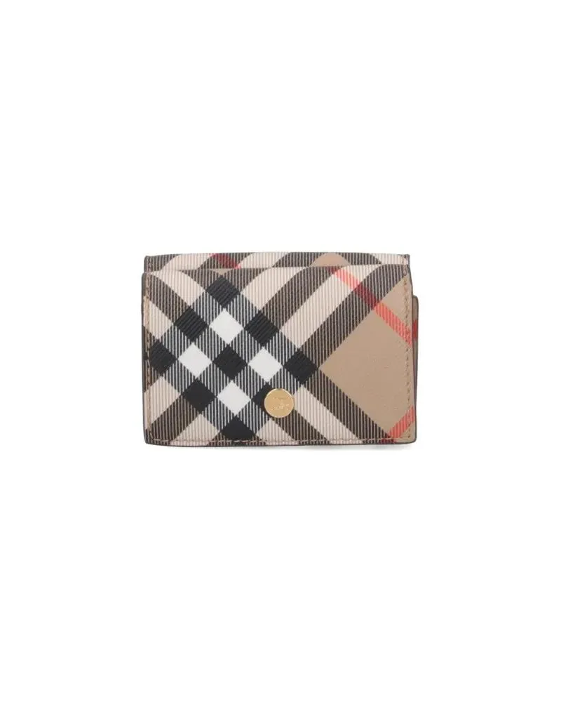 Burberry Portemonnaie Check' Compact Wallet – Beige beige Beige