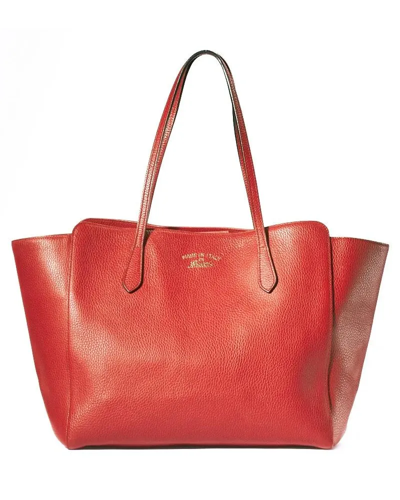 Gucci Shopper & Totes Medium Swing Tote In Red Grained Leather rot Rot