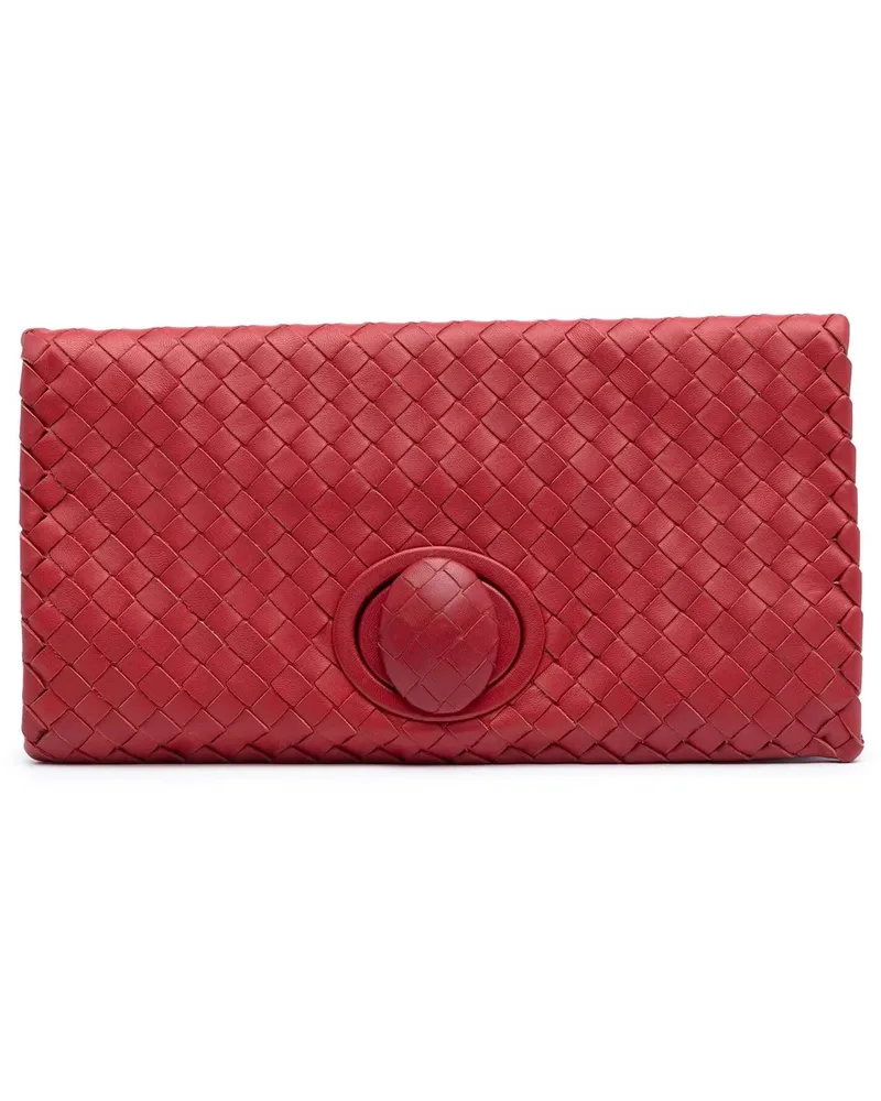 Bottega Veneta Clutches Nappa Intrecciato Turn Lock Clutch rot Rot
