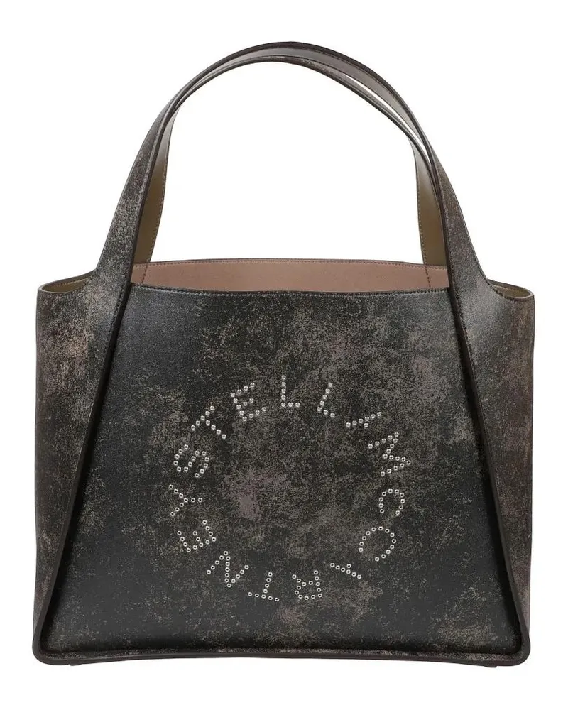 Stella McCartney Shopper & Totes Structured Black Bag With Distinctive Logo grau Grau
