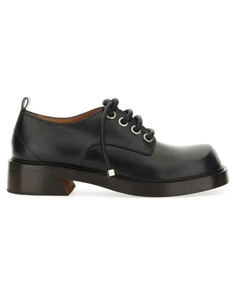 Alexander McQueen Leather Derby. schwarz Schwarz