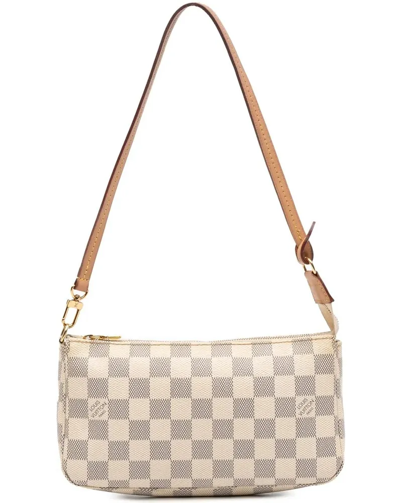 Louis Vuitton Hobo Bags Damier Azur Pochette Accessoires weiß Weiß