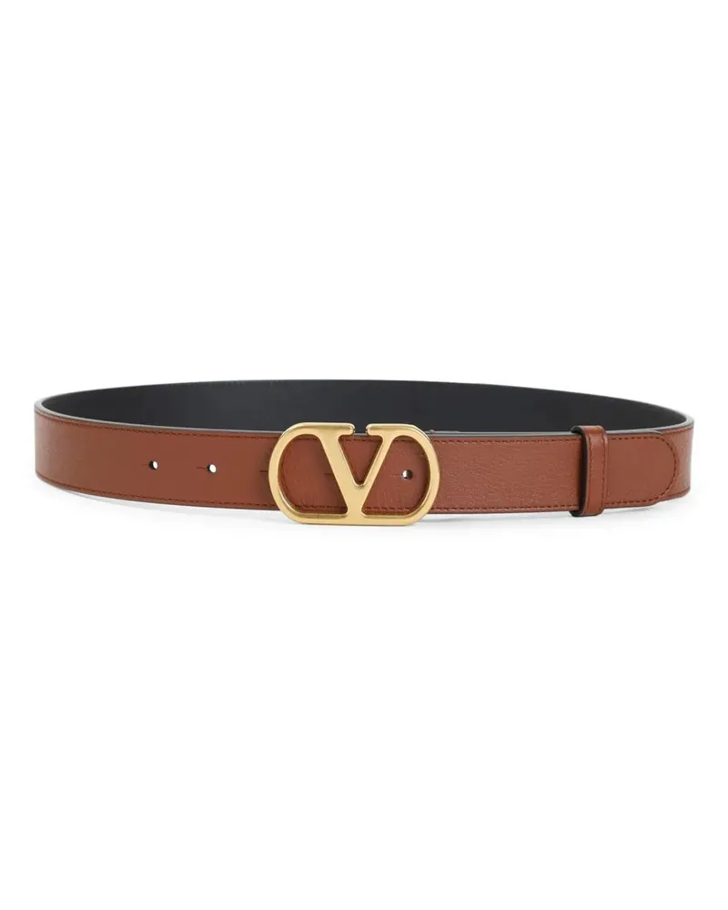 Valentino Garavani Gürtel Vlogo 30 Brown Leather Belt braun Braun