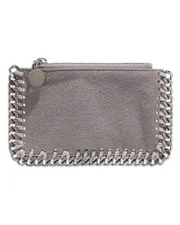 Stella McCartney Portemonnaie Falabella Card Case Leather Grau