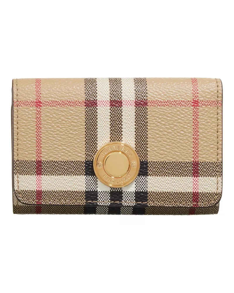 Burberry Portemonnaie Check Chain Strap Wallet Beige