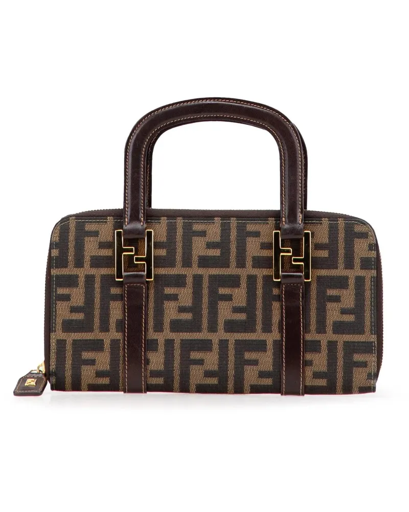 Fendi Portemonnaie Zucca Canvas Top Handle Wallet braun Braun