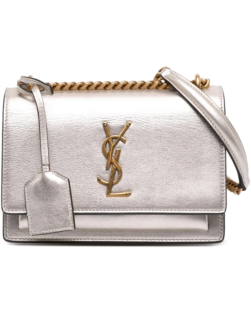 Saint Laurent Hobo Bags Small Metallic Calfskin Monogram Sunset Crossbody goldfarben Gold