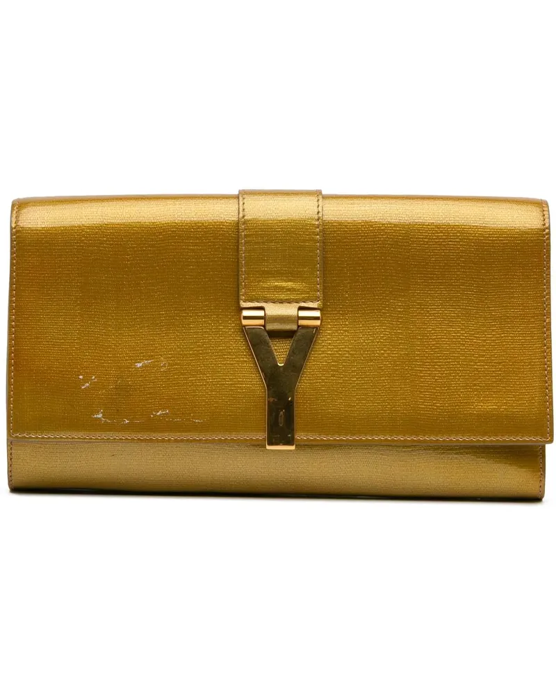 Saint Laurent Clutches Patent Chyc Ligne Clutch goldfarben Gold