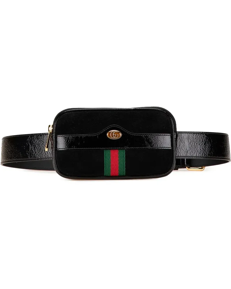 Gucci Bauchtaschen 2016-2024 Small Suede Ophidia Belt Bag schwarz Schwarz