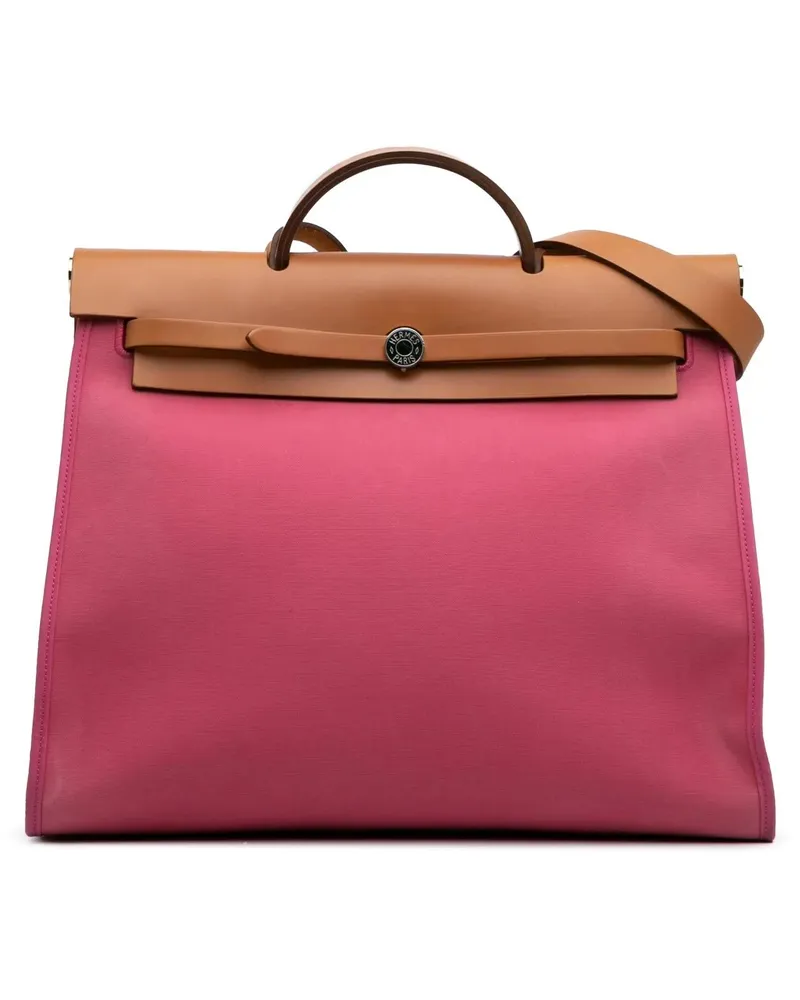 Hermès Hobo Bags Toile Herbag Zip 39 rosa Gold