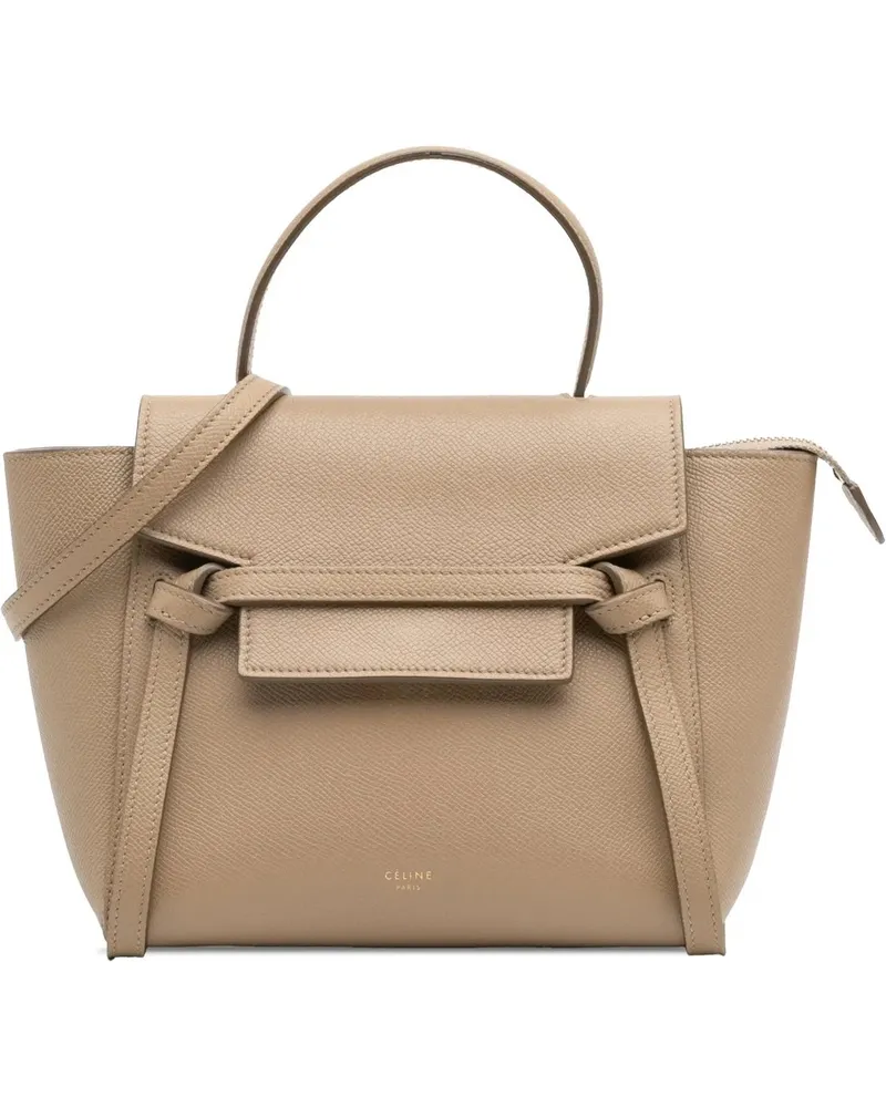 Celine Hobo Bags Nano Grained Calfskin Belt Bag braun Braun