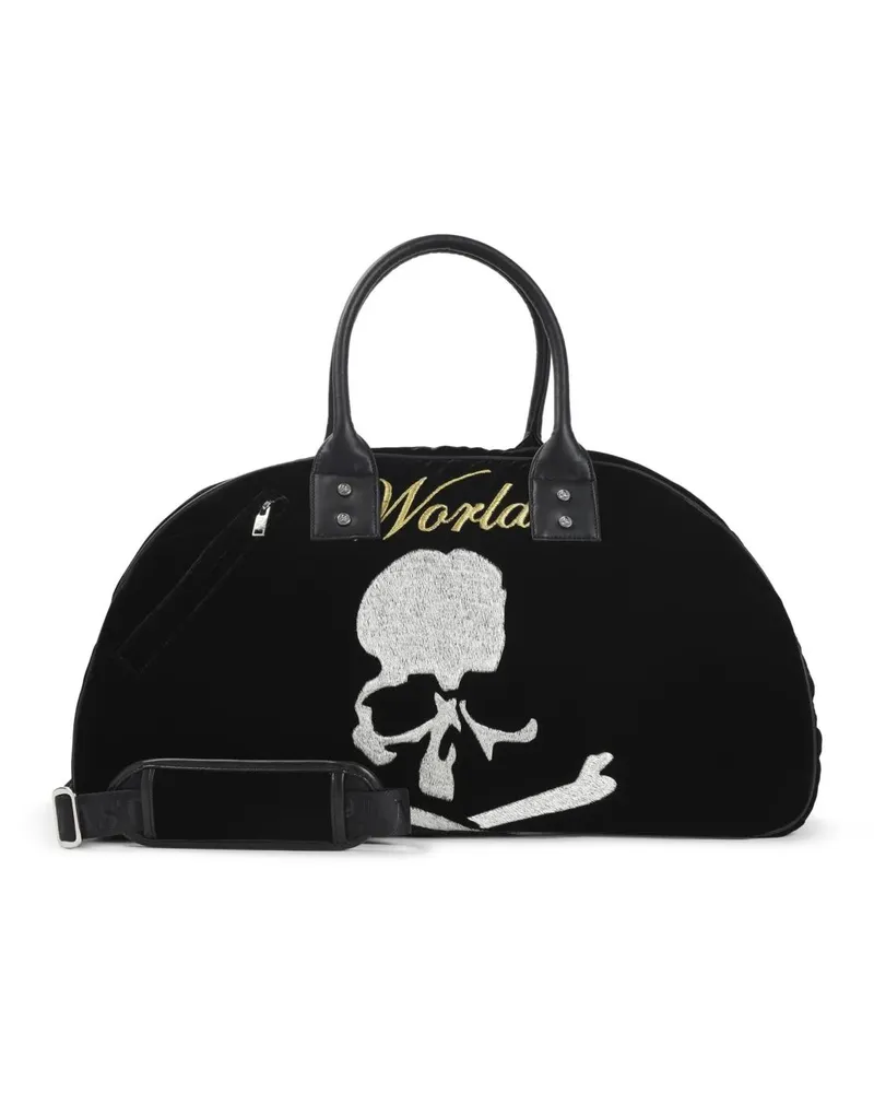 Mastermind Japan Koffer Spacious Black Travel Bag With Embroidered Skull M schwarz Schwarz
