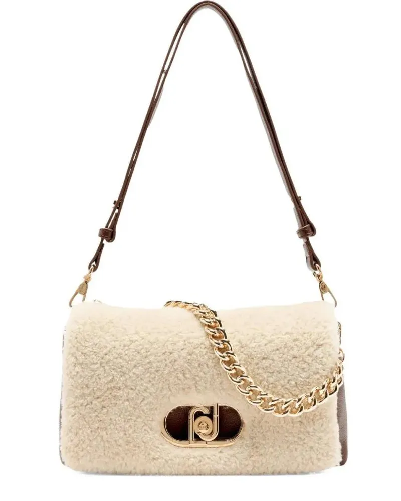 Liu Jo Crossbody Bags Textured Handbag With Gold Chain Accents beige Beige