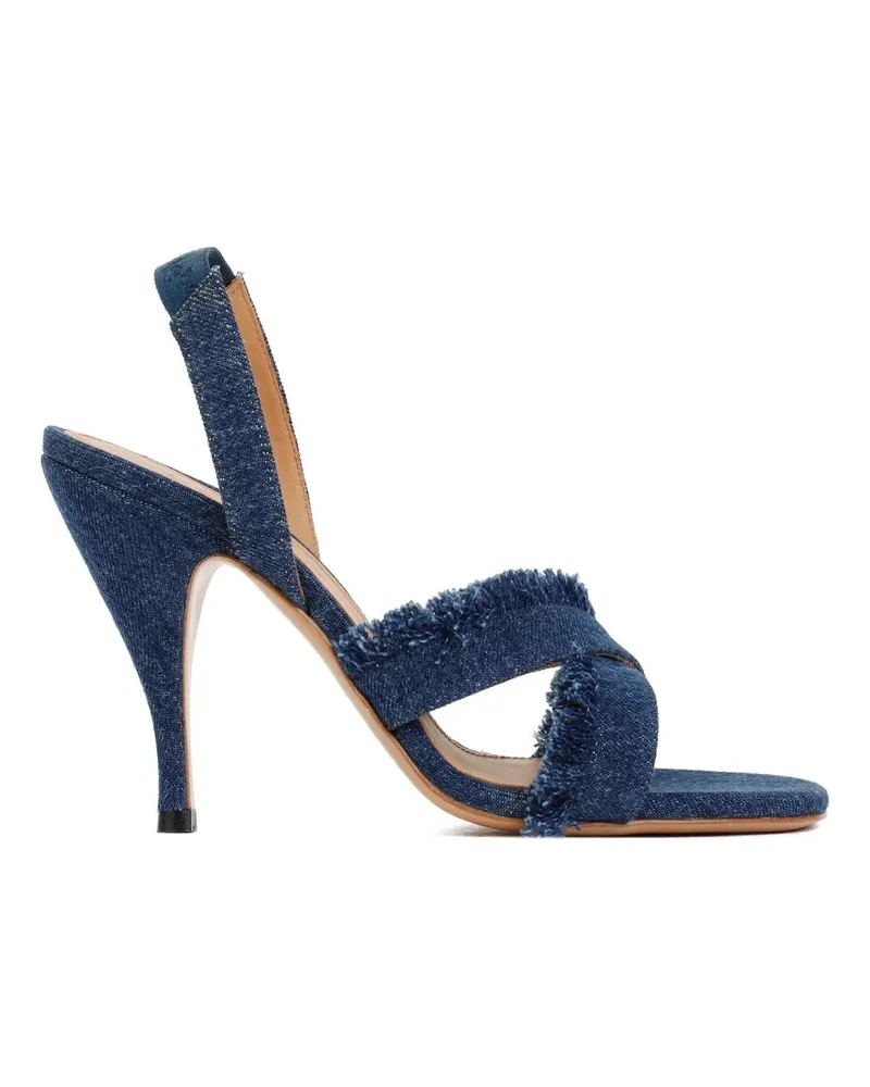 OFF-WHITE Sandalen Blue Cotton Curvy Heel Denim Sandal blau Blau